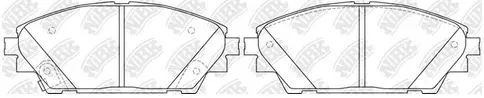 Колодки тормозные дисковые передние MAZDA 3 NiBK PN25005S