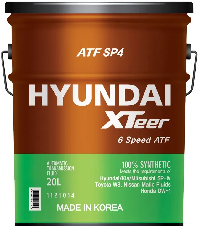 Масло трансмиссионное Hyundai Xteer 1121014, ATF SP4, 20 л