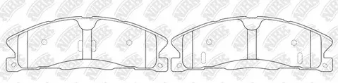 Колодки тормозные дисковые передние FORD EXPLORER NiBK PN0623