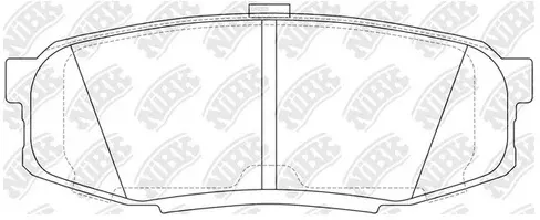 Колодки тормозные дисковые задние TOYOTA LAND CRUISER NiBK PN1542S