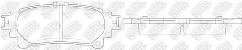 Колодки тормозные дисковые задние LEXUS RX NiBK PN1846S