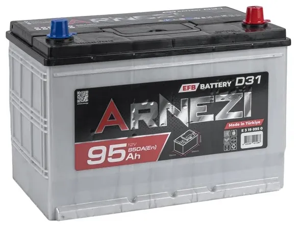 Аккумулятор ARNEZI E3190950 EFB JIS Start-stop, 95 А/ч, 306x176x225, 850 А