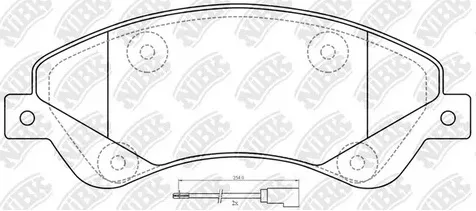 Колодки тормозные дисковые передние FORD TRANSIT NiBK PN0505W