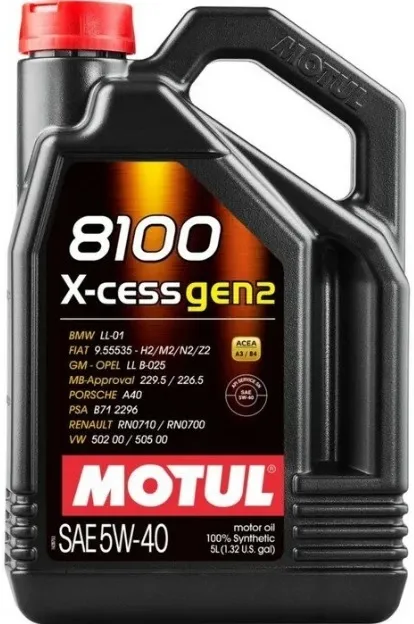 Моторное масло Motul 111682, 8100 X-cess GEN2, 5W-40, 5 л