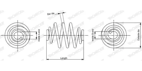 Пружина подвески OPEL Zafira Monroe SP3455