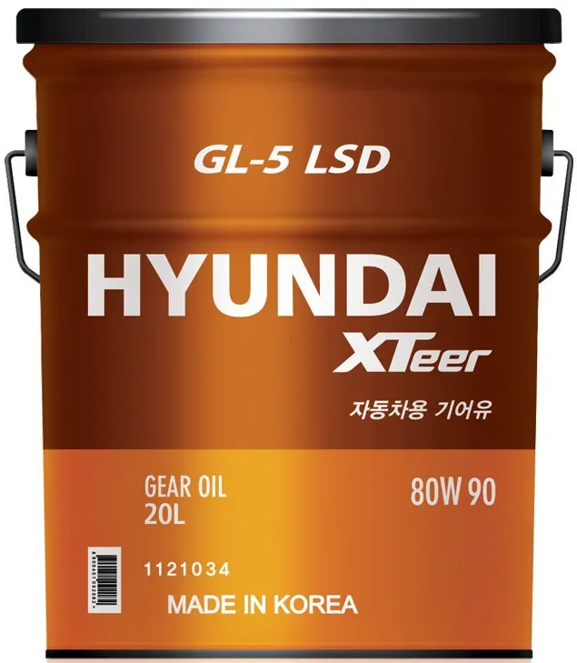Масло трансмиссионное Hyundai XTeer 1121034, Gear Oil-5, LSD, 80W-90, 20 л
