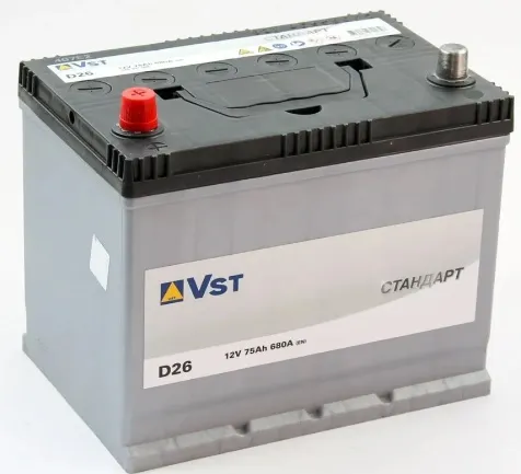 Аккумулятор VST 575311068 ASIA 75 А/ч Прямая L+ 258x175x223 EN680 А