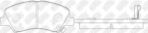 Колодки тормозные дисковые передние HYUNDAI ELANTRA, I30, CEED NiBK PN0537S