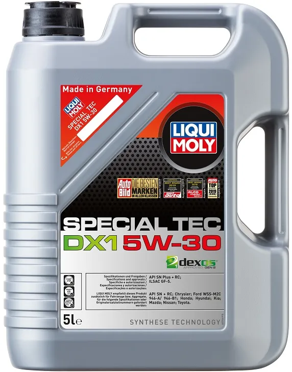 Масло моторное синтетическое Liqui Moly 20969, Special Tec DX1, 5W-30, 5 л