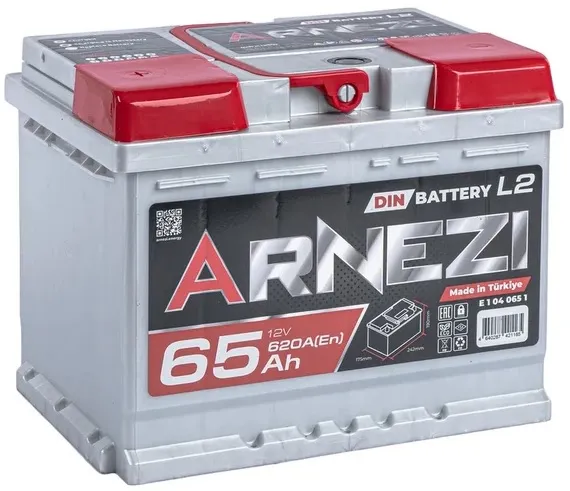 Аккумулятор ARNEZI E1040651 DIN SMF, 65 А/ч, 242x175x190 мм, 620 А