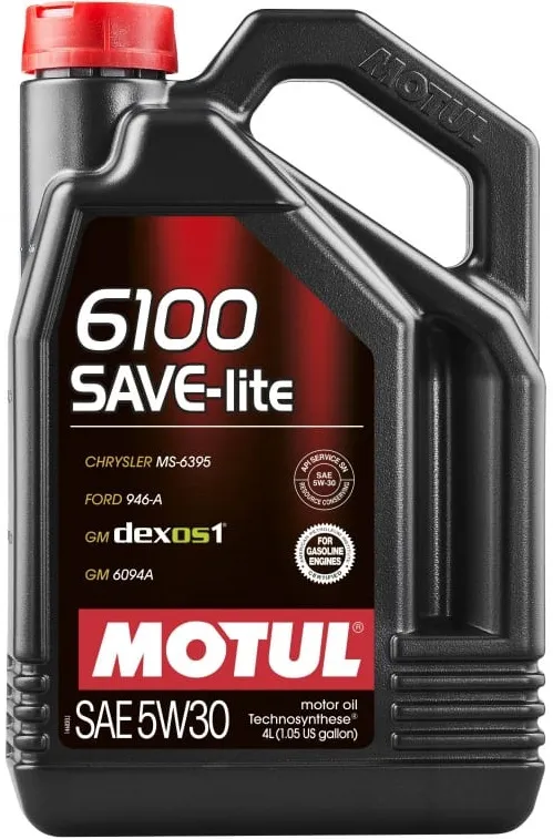 Масло моторное Motul 107957, 6100 SAVE-LITE, 5W-30, 4 л