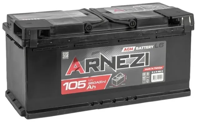 Аккумулятор AGM Start-stop ARNEZI E4111050, 105 А/ч, 390x175x190, L6, 950 А