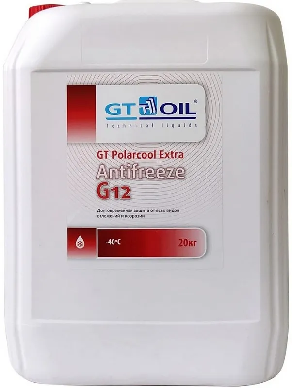 Жидкость охлаждающая Gt oil 4634444008740 GT PolarCool EXTRA, красная, 20л