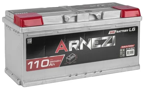 Аккумулятор ARNEZI E1111100 DIN SMF, 110 А/ч, 390x175x190, 950 А