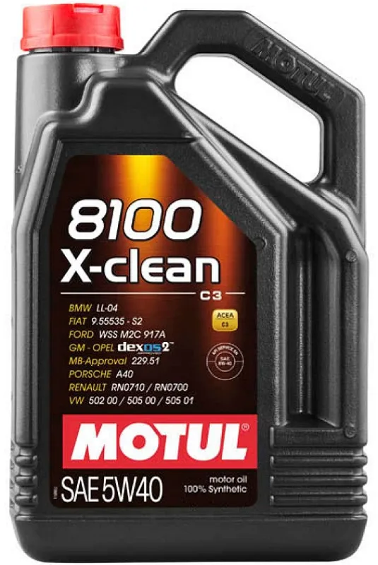 Масло моторное Motul 104720 8100 X-Clean C3 5W-40, 4л