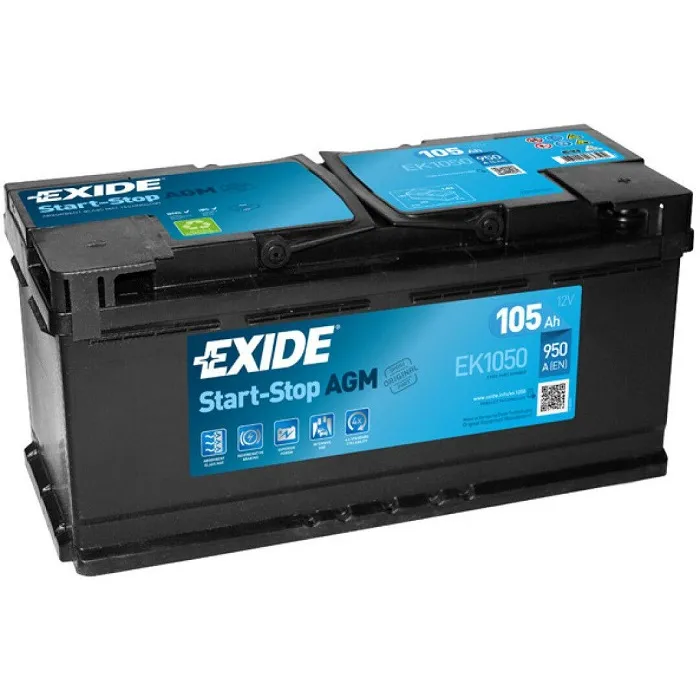 Аккумуляторная батарея Exide EK1050 Micro-Hybrid AGM (12В, 105А/ч)