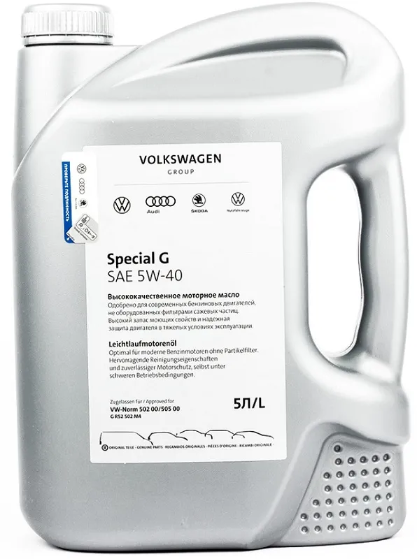 Масло моторное синтетическое VAG G S55 502 M4 Special G 5W-40, 5л