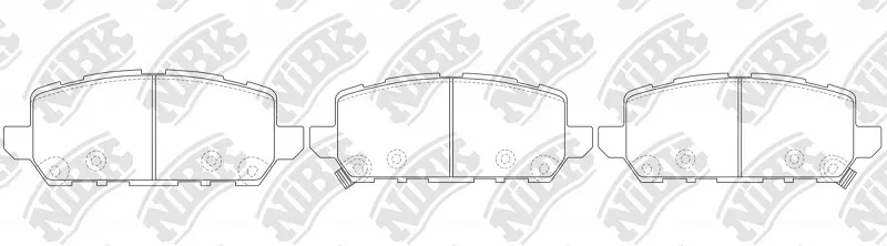 Колодки тормозные дисковые задние HONDA CR-Z, HR-V NiBK PN8812