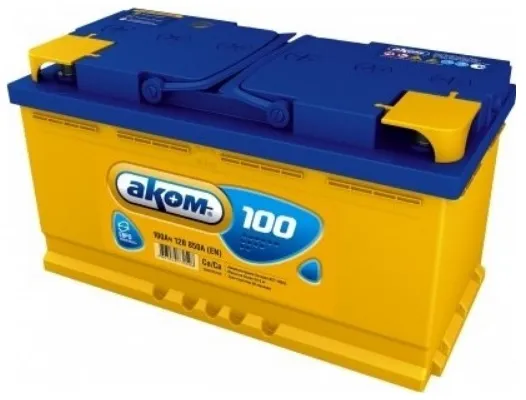 Аккумулятор АКОМ 6CT-100.1 LA 100 А/ч прямая L+ EN 850A 353x175x190