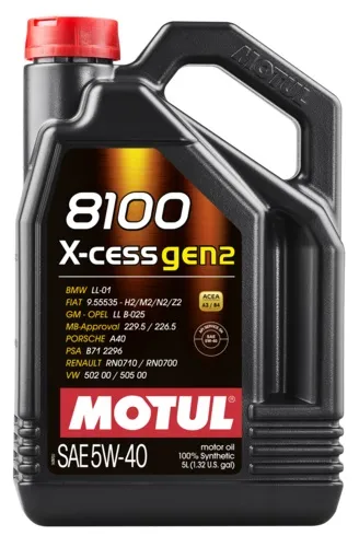 Масло моторное синтетическое MOTUL 8100 X-cess 109775 5W-40 4 л