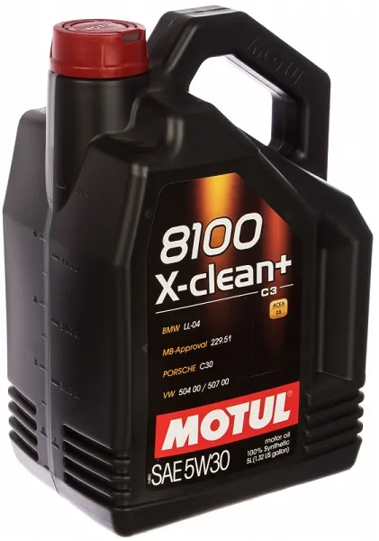 Масло моторное MOTUL 8100 X-Clean + 106377 5W-30 5 л