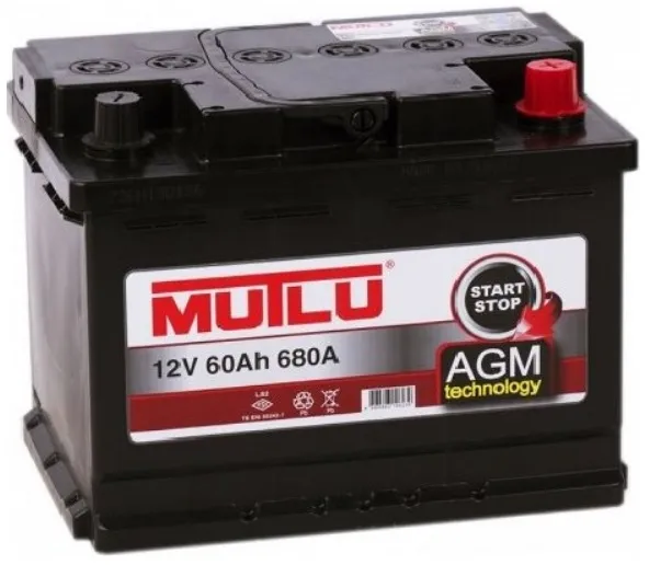 Аккумулятор MUTLU AGM.L2.60.068.A AGM L2 60 А/ч ОБР 242x175x190 EN680