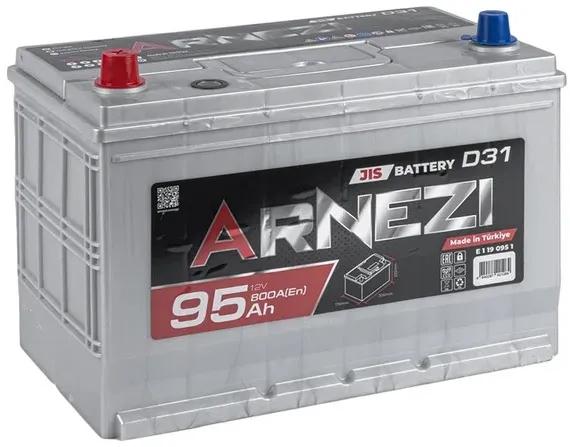 Аккумулятор ARNEZI E1190951 JIS SMF, 95 А/ч, 306x176x225 мм, 800 А