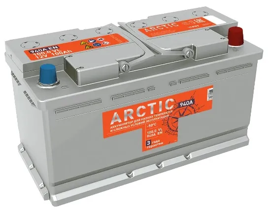 Аккумулятор TITAN 4607008881578 ARCTIC 100 А/ч Обратная R+ 353x175x190 EN940 А