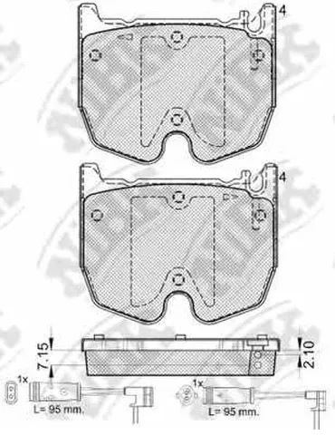 Колодки тормозные дисковые передние MERCEDES CL NiBK PN0341W