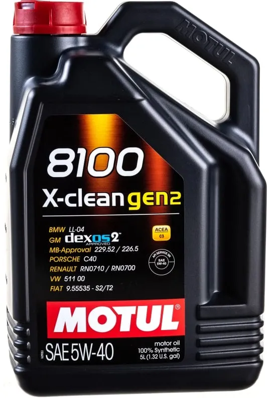 Масло моторное Motul 109762, 8100 X-clean GEN2, 5W-40, 5 л