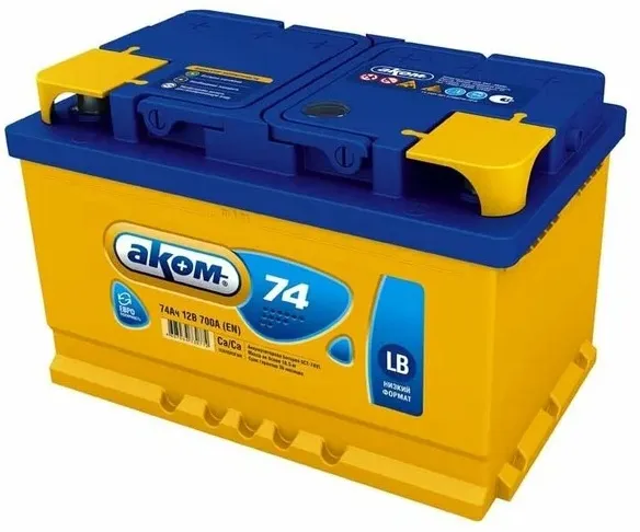 Аккумулятор АКОМ 6CT-74.0 LB LB 74 А/ч обратная R+ EN 700A 278x175x175