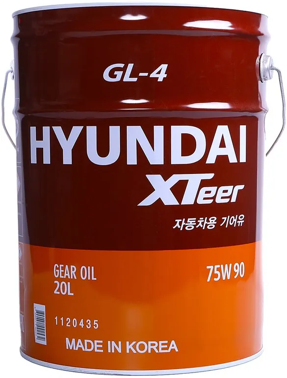 Масло трансмиссионное Hyundai Xteer 1120435, Gear Oil-4, 75W-90, 20 л