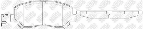 Колодки тормозные дисковые передние MAZDA CX-5 NiBK PN25000S