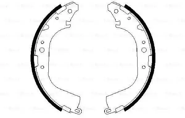 Колодки тормозные, барабанные TOYOTA Land Cruiser Bosch 0 986 487 354
