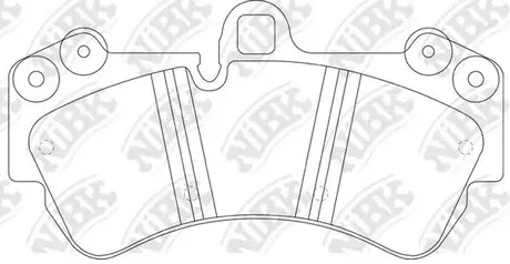 Колодки тормозные дисковые передние PORSCHE CAYENNE NiBK PN0345W
