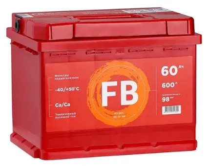 Аккумулятор FB 6CT-60VL 60 А/ч Прямая L+ 242x175x190 EN600 А